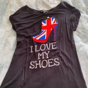 DENNY ROSE I love my shoes T-Shirt Size S (M)